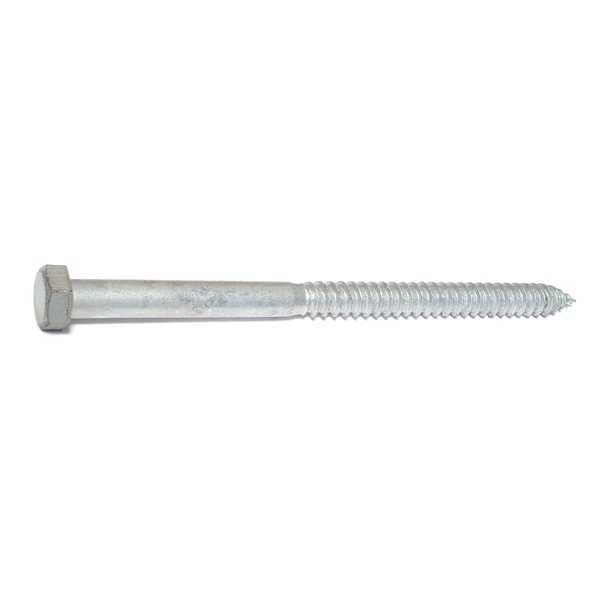 Midwest Fastener Lag Screw, 1/2 in, 8 in, Steel, Hot Dipped Galvanized Hex Hex Drive, 25 PK 05602 - main